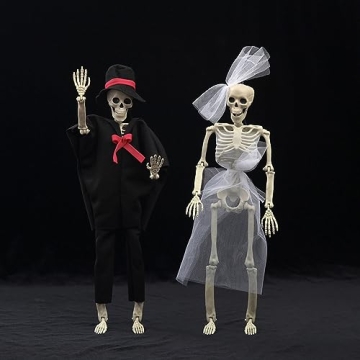 Posable Halloween Skeleton 16" Hanging Spooky Decor