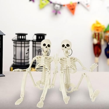 Posable Halloween Skeleton 16" Hanging Spooky Decor