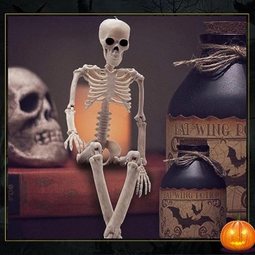 Posable Halloween Skeleton 16" Hanging Spooky Decor