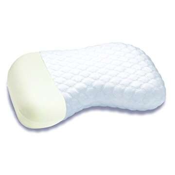 Sleep Innovations Versacurve Curved Memory Foam Pillow, Standard Size, Therapeutic for Neck and Shoulder, Side, Stomach, and Back Sleepers, Medium Support