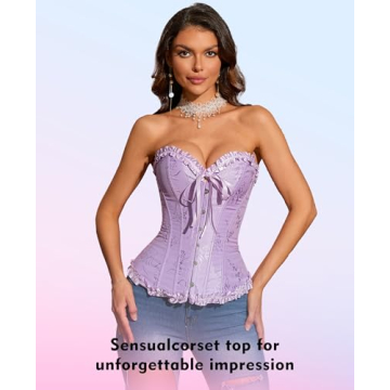 Lavender Corset Top - Stylish Lace-Up Bustier