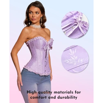 Lavender Corset Top - Stylish Lace-Up Bustier