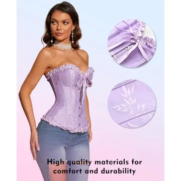 Lavender Corset Top - Stylish Lace-Up Bustier