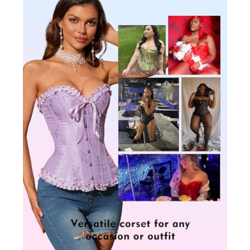 Lavender Corset Top - Stylish Lace-Up Bustier
