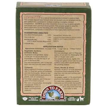 Down to Earth Organic White Azomite Powder for Improving Plant Growth 0-0-0.2, 1 lb