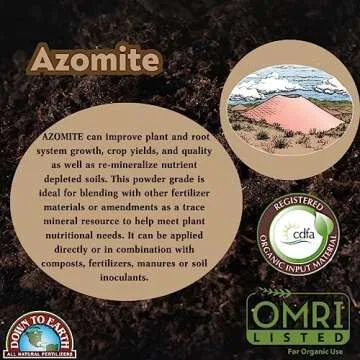 Down to Earth Organic White Azomite Powder for Improving Plant Growth 0-0-0.2, 1 lb