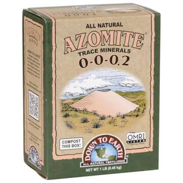 Down to Earth Organic White Azomite Powder for Improving Plant Growth 0-0-0.2, 1 lb