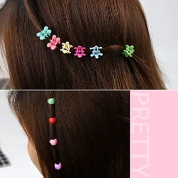 50PCS Mini Hair Claw Clips for Baby Girls - Flower Design