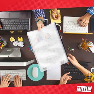 Mifflin 18pcs Waterproof Mesh Zipper Pouches for Organization