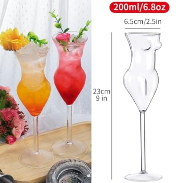 INFTYLE Set of 4 Gorgeous 3D Wine Glasses for Parties
