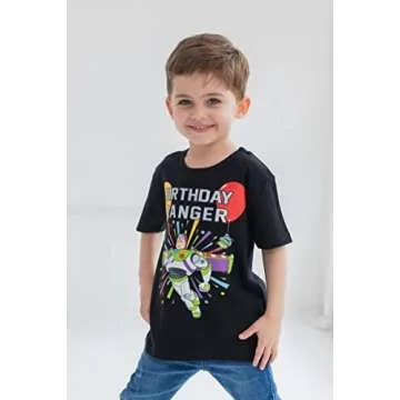 Disney Pixar Toy Story Buzz Lightyear Birthday Little Boys Graphic T-Shirt