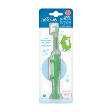 Dr. Brown's Baby and Toddler Toothbrush - Crocodile, BPA Free - Age 1-4Y