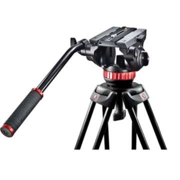 Manfrotto MVK502AM Video Telescoping Twin Leg Kit with 502 Video Head and Carry Bag