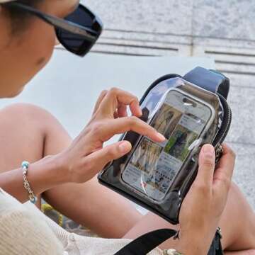 INICAT Sling Bag for Women Touchscreen Small Crossbody Cell Phone Purse Fanny Pack(white)