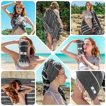 EPHESUS TOWELS Turkish Beach Towel - Quick Dry & Versatile