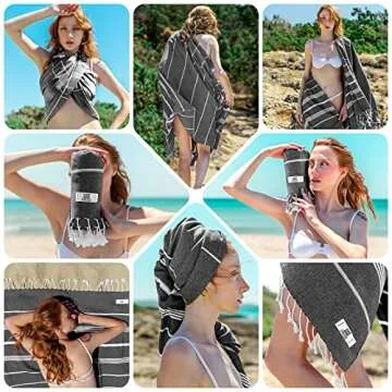 EPHESUS TOWELS Turkish Beach Towel - Quick Dry & Versatile