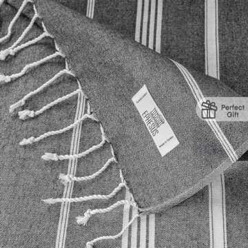 EPHESUS TOWELS Turkish Beach Towel - Quick Dry & Versatile