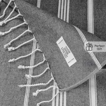 EPHESUS TOWELS Turkish Beach Towel - Quick Dry & Versatile