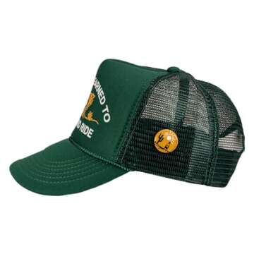 Bottom Shelf Shoulda Learned to Rope & Ride Funny Foam Trucker Hat for Men Women, Forest Green, Adju...