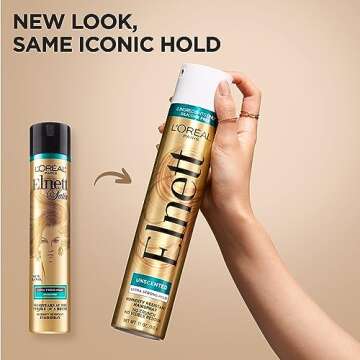 L'Oreal Paris Elnett Hair Care Elnett Satin Extra Strong Hold Hairspray - Unscented, Long Lasting + ...