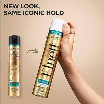 L'Oreal Paris Elnett Hair Care Elnett Satin Extra Strong Hold Hairspray - Unscented, Long Lasting + ...