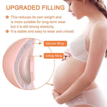 YIQI Fake Pregnant Belly Silicone False Pregnancy Belly Realistic Fake Belly 9 Months Film Props Tv ...