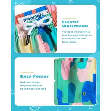 maamgic Boys Compression Swim Trunks Quick-Dry Swimwear