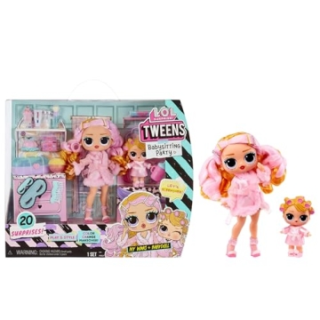 L.O.L. Surprise Tweens Babysitting Sleepover Party (2 Dolls) with 20 Surprises- 1 Fashion Doll & 1 C...