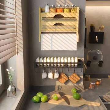 MCMACROS 3 in 1 Wrap Dispenser for Kitchen Organization