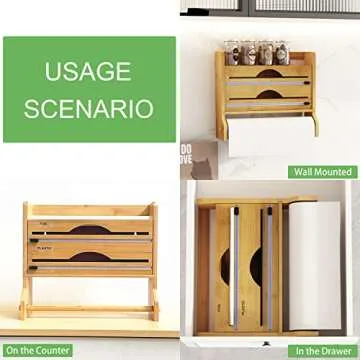 MCMACROS 3 in 1 Wrap Dispenser for Kitchen Organization