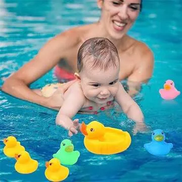 Rubber Duck Family Bath Toy Set - Fun Squeaky Squirters for Kids