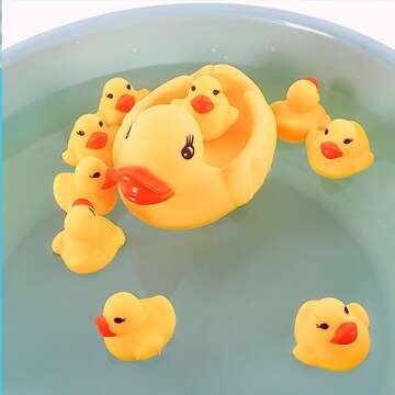 Rubber Duck Family Bath Toy Set - Fun Squeaky Squirters for Kids