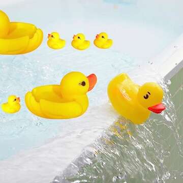 Rubber Duck Family Bath Toy Set - Fun Squeaky Squirters for Kids