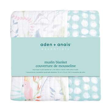 aden + anais Essentials Dream Blanket, Muslin Baby Blankets for Girls & Boys, Ideal Lightweight Newb...