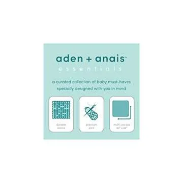 aden + anais Essentials Dream Blanket, Muslin Baby Blankets for Girls & Boys, Ideal Lightweight Newborn Nursery & Crib Blanket, Unisex Toddler & Infant Bedding, Shower & Registry Gift, Tropicalia