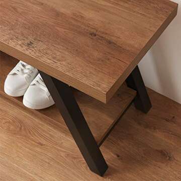 LVB Industrial Entryway Bench for Stylish Storage Solutions