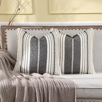 Stylish Tosleo Farmhouse Throw Pillow Covers Set of 2