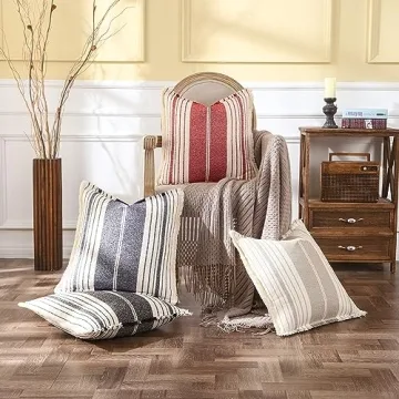 Stylish Tosleo Farmhouse Throw Pillow Covers Set of 2