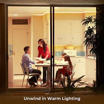 Govee Warm White LED Strip Lights, Bright 300 LEDs, 3000K Dimmable Light Strip 16.4ft with Control B...