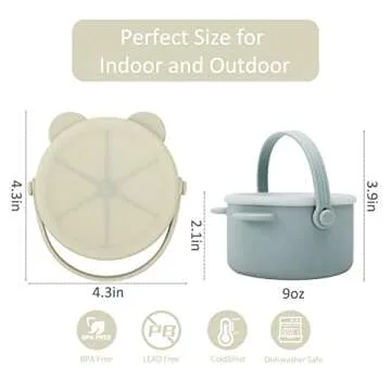 Dilovely Snack Cups for Toddlers, Silicone Snacks Containers, Baby Food Catcher Spill Proof, Kid Sna...