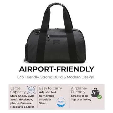 Vooray 23L Burner Gym Duffel Bag – Travel Tote for Women and Men, Sports Gym Bag with Shoe Compartment, Weekender for Overnight Trips and Workouts