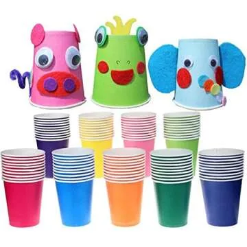 Chenhon Eco-Friendly Multi-Color Disposable Cups 50pcs