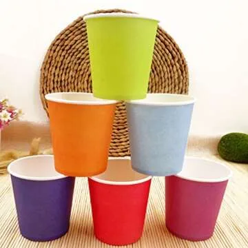 Chenhon Eco-Friendly Multi-Color Disposable Cups 50pcs