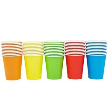Chenhon Eco-Friendly Multi-Color Disposable Cups 50pcs