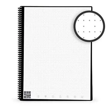 Rocketbook Holiday Bundle - 2 Smart Reusable Notebook Set with 1 Lined & 1 Dot Grid Notebook, 2 Pilot Frixion Pens & 2 Microfiber Cloths - Infinity Black Cover, Letter Size (8.5" x 11") (EVR-L-K-BND)