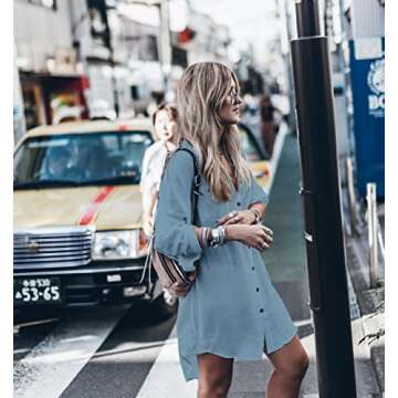 Stylish Women’s Silky Swimsuit Cover Up Midi Dress