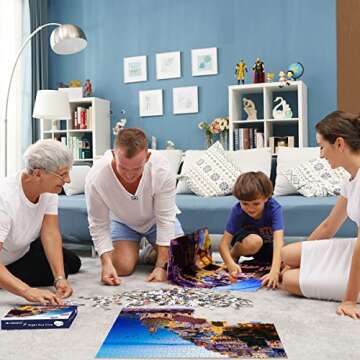 Jigsaw Puzzle 1000 Piece - Dreamy Positano - Signature Collection Twilight Sea Sight Large Puzzle Game Artwork for Adults Teens