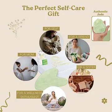 Radiant Harmony Jade Gua Sha Stone - Safe Guasha Tool For Face, Giftable, Authentic & Travel Friendly w/Instructions