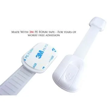 Baby Safety Locks for Cabinets & Drawers | Easy Install 3M Adhesive