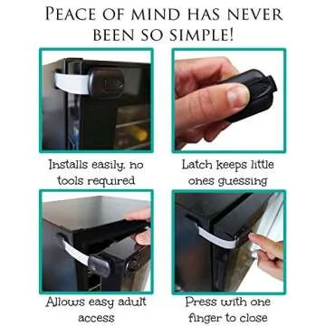 Baby Safety Locks for Cabinets & Drawers | Easy Install 3M Adhesive